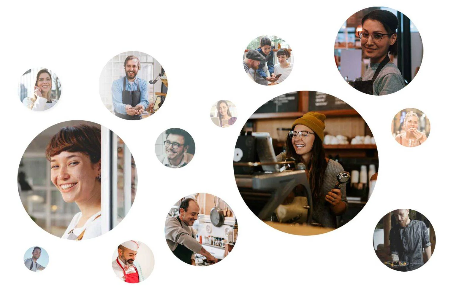 Clientes satisfechos sonriendo